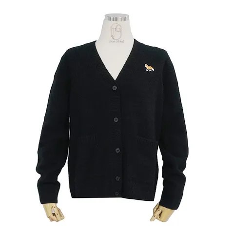 베이비 폭스 패치 박시 가디건 블랙 LW00507KT1006 P199