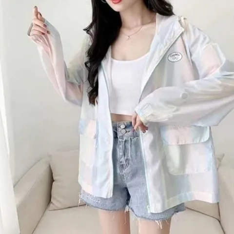 그라데이션 베이직 파스텔 바람막이 양털 올데이 자켓 바람막이 양털자켓 프릴가디건