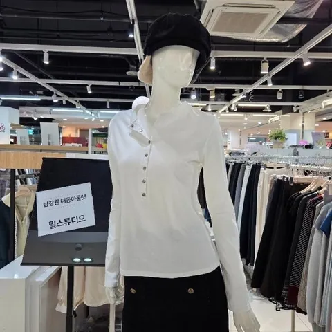 DP02 페이크단추 티셔츠 LS2TSS104