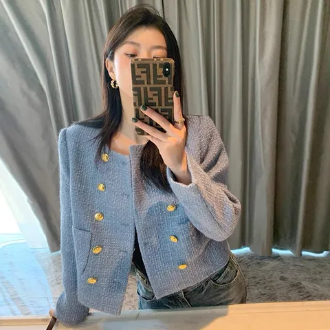 리몬트 더블버튼 트위드 자켓