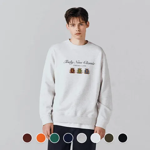 024511 차은우 볼드 프린트 테리 맨투맨