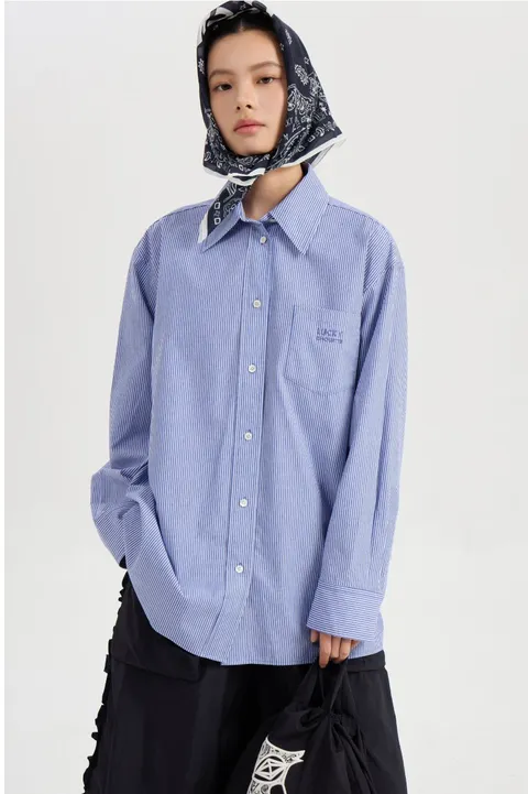 [정가278000] 자수 포인트 코튼 셔츠 LQSAW25200 463694