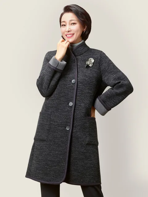 나디아 바인딩 소프트 하프 코트 K214CT01