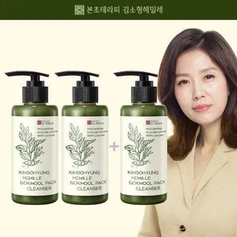 김소형 본초 생곡물팩 클렌저 160g 3병