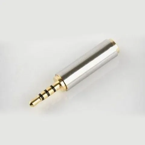 coms 스테레오 젠더(3.5 F 2.5 M) (F)- (M) 4극 메탈 오디오잭 옥스단자 스테레오케이블 차량용AUX