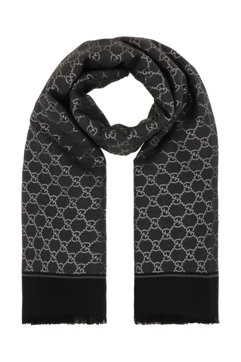 [해외직구] 25FW  라미네이트 GG 울 숄 8100223G348 1060 GRIGIO NERO