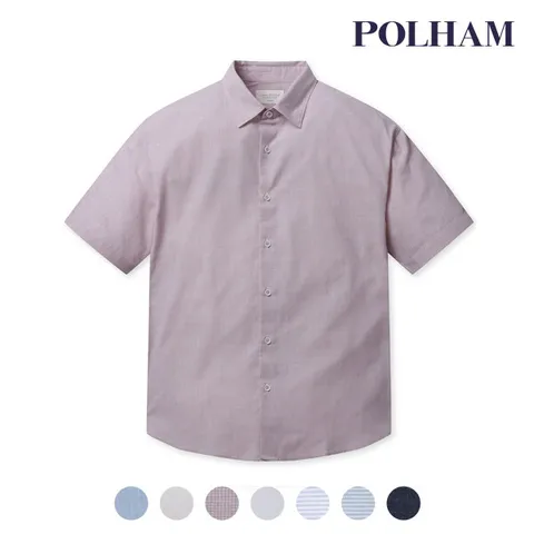 남성 폴리 린넨 반팔 셔츠_PHD2WC1802