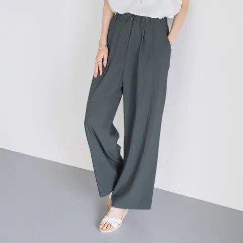 엄마옷  모던베이직 바스락 인견 와이드팬츠 리버브 쿨터치-RPN2507062-