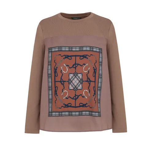 [롯데백화점][크로커다일 레이디]아트웍 져지믹스 라운드 티셔츠 CLDFTS111