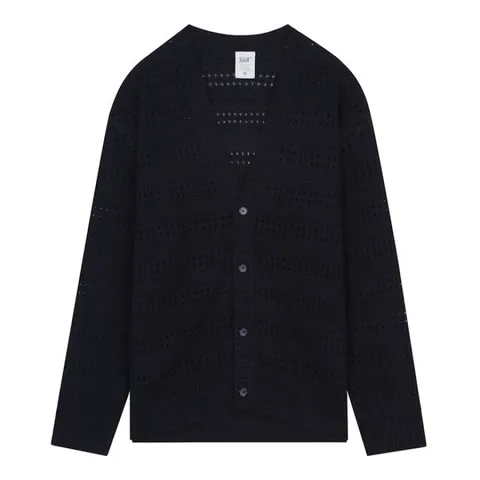 [롯데백화점]S/S 네이비 펀칭 브이넥 오버핏 니트 가디건 (PGUCA8004)
