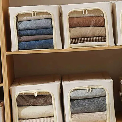 에이치플러스몰 리빙박스 49L 아이보리 겨울옷보관 옷수납박스 옷수납박스 옷박스 옷서랍장