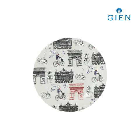 사쎄 파리 카나페 접시 개선문 레드 1p (16.5cm)