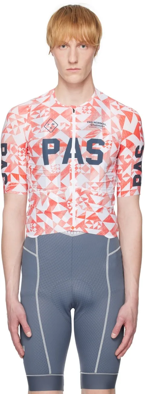 파 노말 스튜디오 레드 & 화이트 파스 메커니즘 프로 저지 티셔츠 MJ4301AM