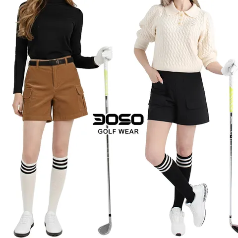 여성 골프웨어 포켓 반바지/코듀로이 골덴반바지 골프팬츠