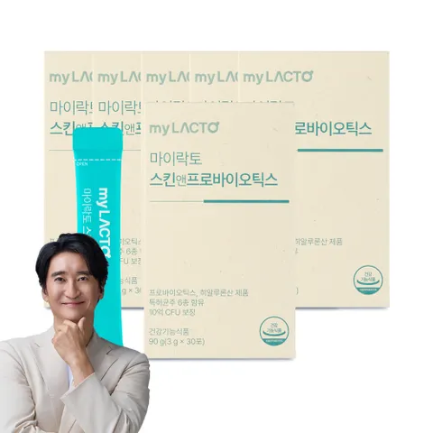 피부 유산균 스킨앤프로바이오틱스 히알루론산 보습 이너뷰티 30포 x 6개 (6개월분)