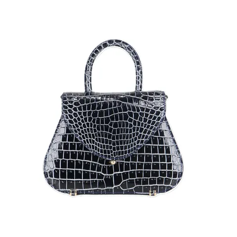 호미가 무광악어가죽 플로라백 미듐