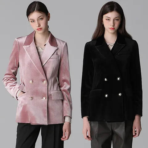 [홈쇼핑방송/(LeOT)] 시그니처 스트레치 벨벳 자켓-사이즈 5588까지