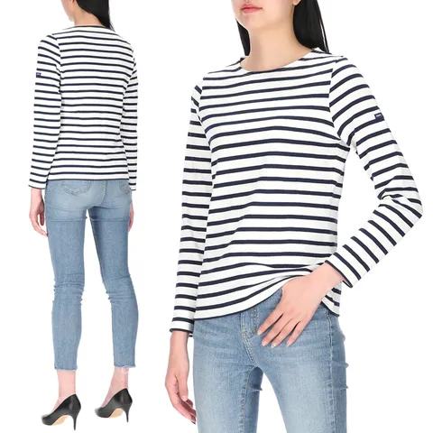 메르담 4135 88 여성 스트라이프 긴팔티셔츠