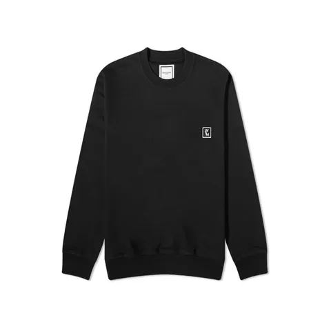 백로고 맨투맨 블랙 여성 M241TS27736B