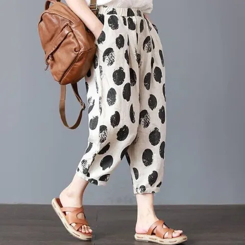 시원한 여름 밴딩 배기팬츠 베이지 배기팬츠 배기바지 여성배기 면바지 여름바지