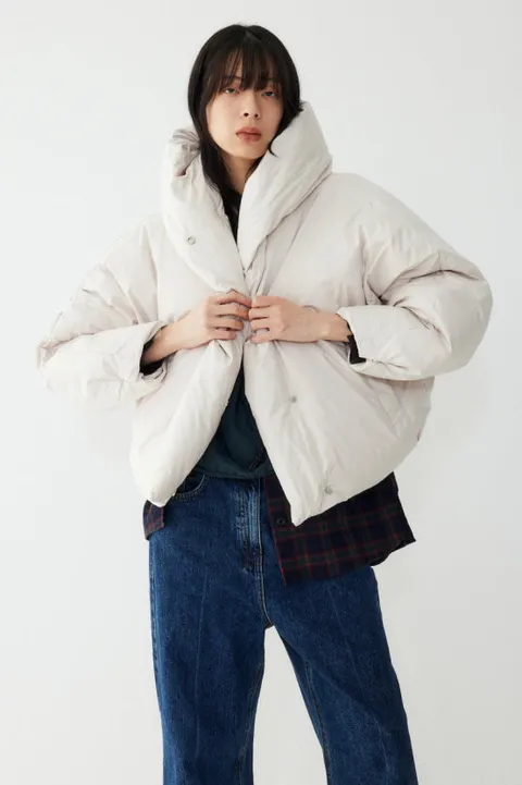 [정가 459,000원]하이넥 후디 숏 다운 점퍼 9105414115 428519
