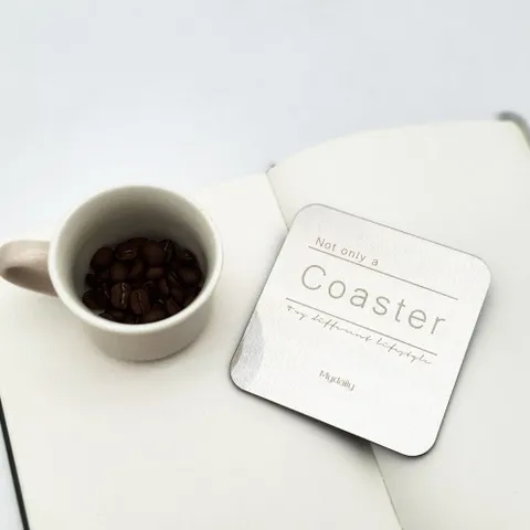 금속 실버 코스터 사각형 고급코스터 메탈코스터 티코스터