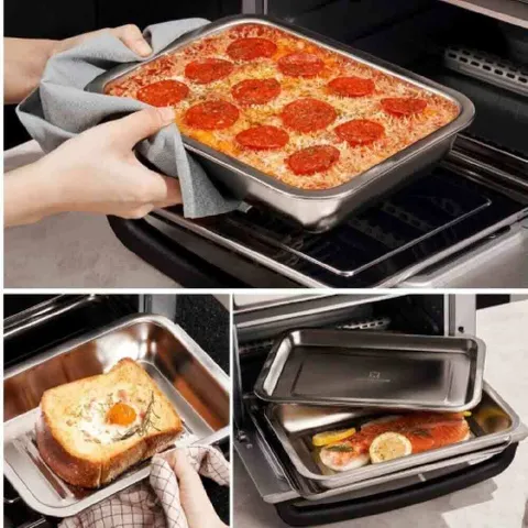 사각 웨이브 스텐 트레이 밧드 오븐 에어프라이어 특 밧드 바트 스텐밧드 스텐 스테인리스