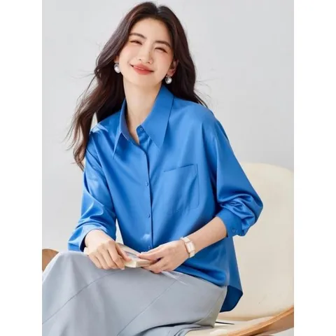 [하프클럽] 링클프리 세미 루즈핏 카라 셔츠