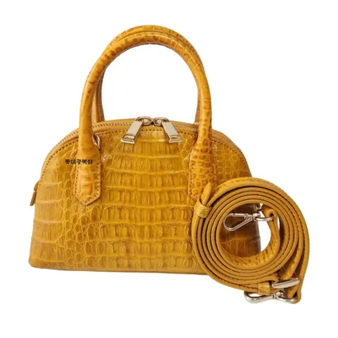 [롯데백화점]카이만 악어 핸드백 미니 휴대폰 가방 토트 크로스백 ECBSHB040YE