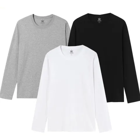 3장세트  남성 여성 순면100% 라운드 무지 기본 티셔츠 면티 긴팔티