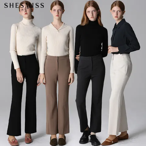 [최초가 218000원] 히든 버튼 세미 부츠컷 슬랙스