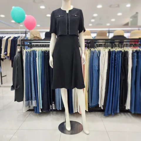 여성 정장 24신상 조끼 반팔 여름 A라인 원피스 브랜드 JEU4WOP210_US