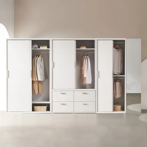 이즈 아밀리 3600 측면거울 슬라이딩 옷장 풀세트 IFO162