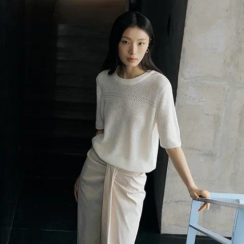 26SS 펀칭 라인 스카시 벌룬니트 4종