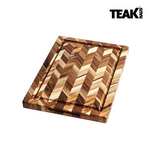 [티크하우스] 헤링본 엔드 그레인 도마 (36x26cm) 프리미엄 원목 도마