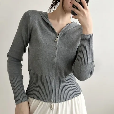 여자 FW 2WAY 스웨터 카디건 브랜드뉴 후디 집업