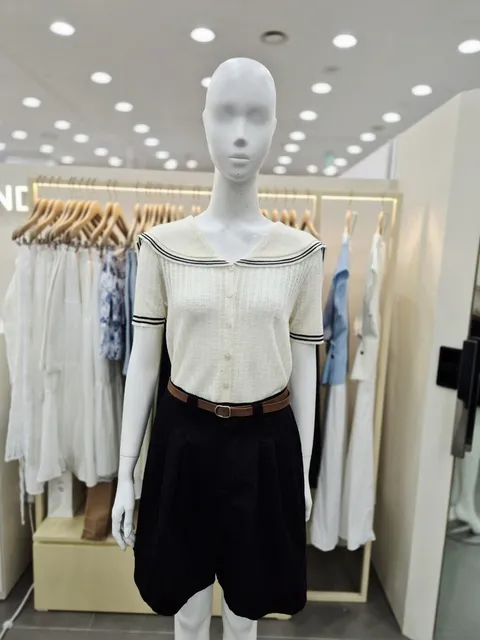 마린 세일러배색 반팔 가디건 PS7XB3GE_DJ