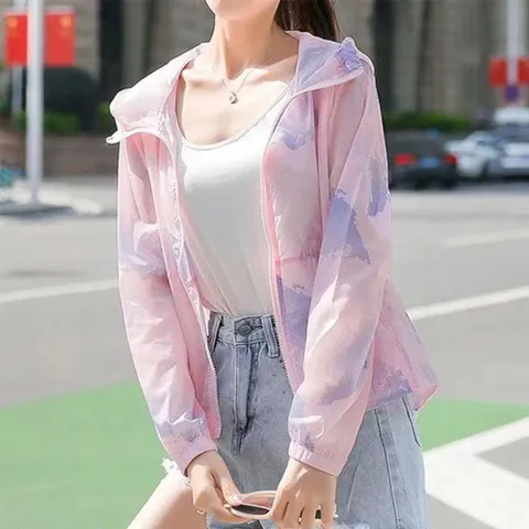 여성 후드집업 2컬러 1P 여름 비치 얇은 점퍼 아우터 여성후드집업 여자후드집업