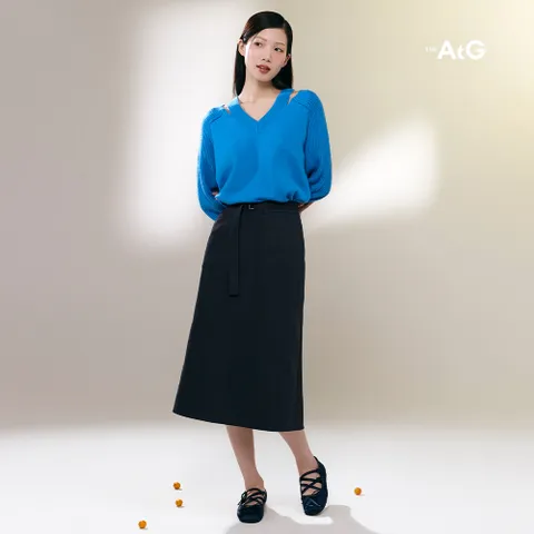 [최초가 79,900원] 24SS 벨티드 개버딘 스커트