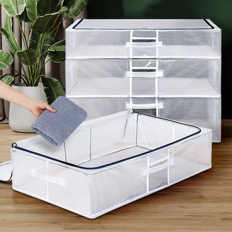 언더베드 리빙박스폴딩 수납정리함 옷수납함 옷장정리 이불정리함 이불보관함 옷보관함