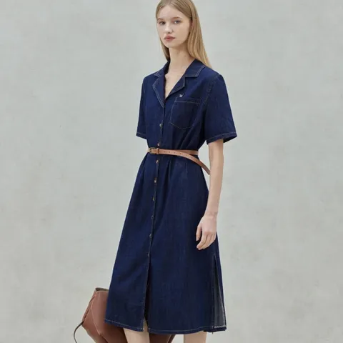 [공식] 인디고데님 셔츠원피스