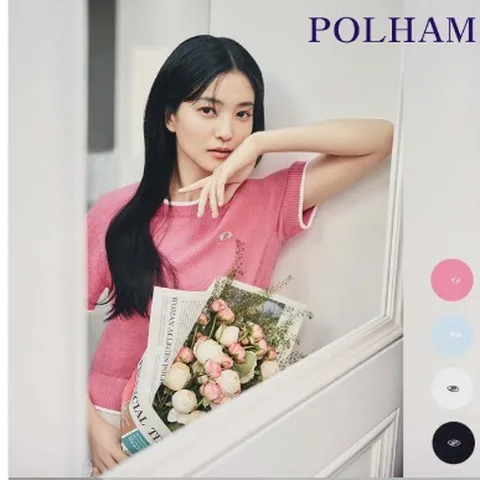 여성 원더쿨 부클 반팔 니트 PHF2ER2010 463694