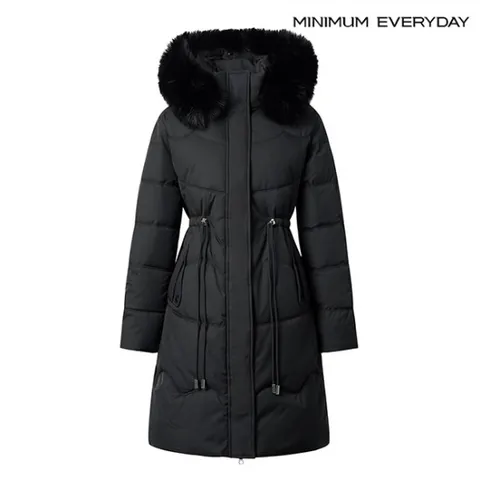 정상가:159,000 | [미니멈 에브리데이]스트링 후드 퍼 집업 패딩 점퍼 (EA4JJ019D)