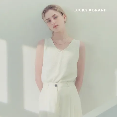 [최초가 69,900원] 럭키브랜드 25SS 프렌치 린넨 블렌드 니트탑