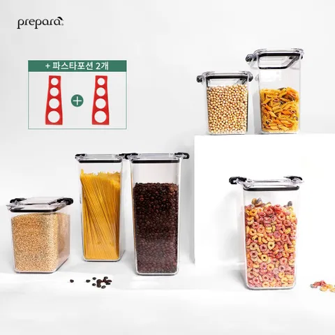 프리파라 트라이탄 밀폐용기 팬트리 깊은형 8종