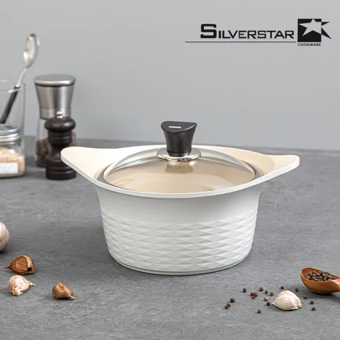실버스타 쿡쿡 세라믹코팅 인덕션IH 주물냄비 양수20cm