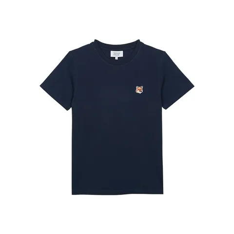 여성 폭스 헤드 패치 반팔티셔츠 잉크블루 LW00105KJ0008-P476