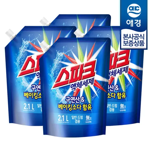 [애경] 액체세제 리필 2.1L x4개