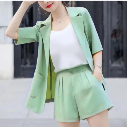 여름 쿨 소프트 3종 자켓 나시 반바지 정장 세트 여름정장 슬랙스 여름슬랙스 남성정장