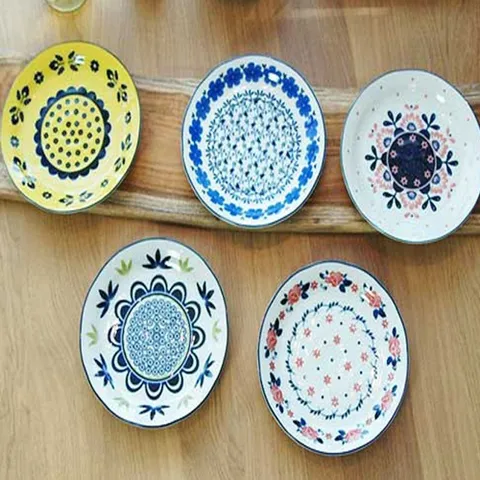 폴란드 스타일 접시 5P 세트 샐러드 디너접시 앞접시 접시세트 디너접시 앞접시세트